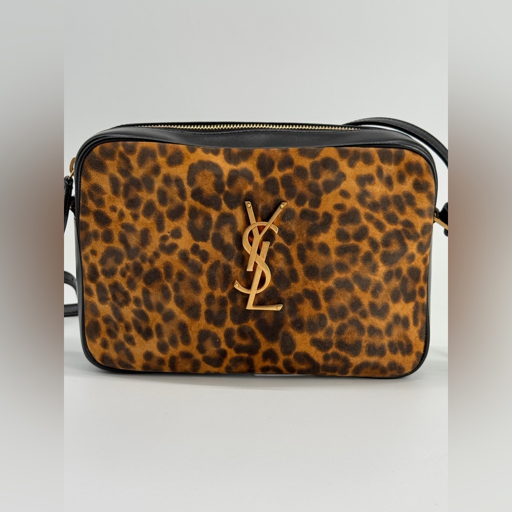 Saint Laurent Leopard Print Lou Camera Crossbody Bag - Picture 3 of 16